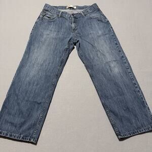 Levi's 550 Straight Jeans Bootcut Husky Blue Denim Classic Relaxed Fit - 34X28